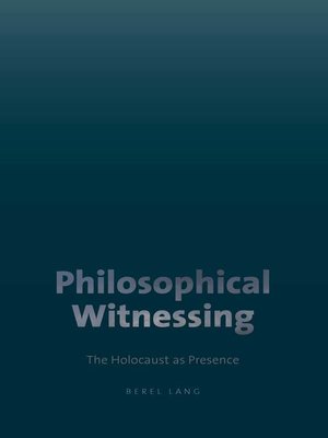 cover image of Philosophical Witnessing
